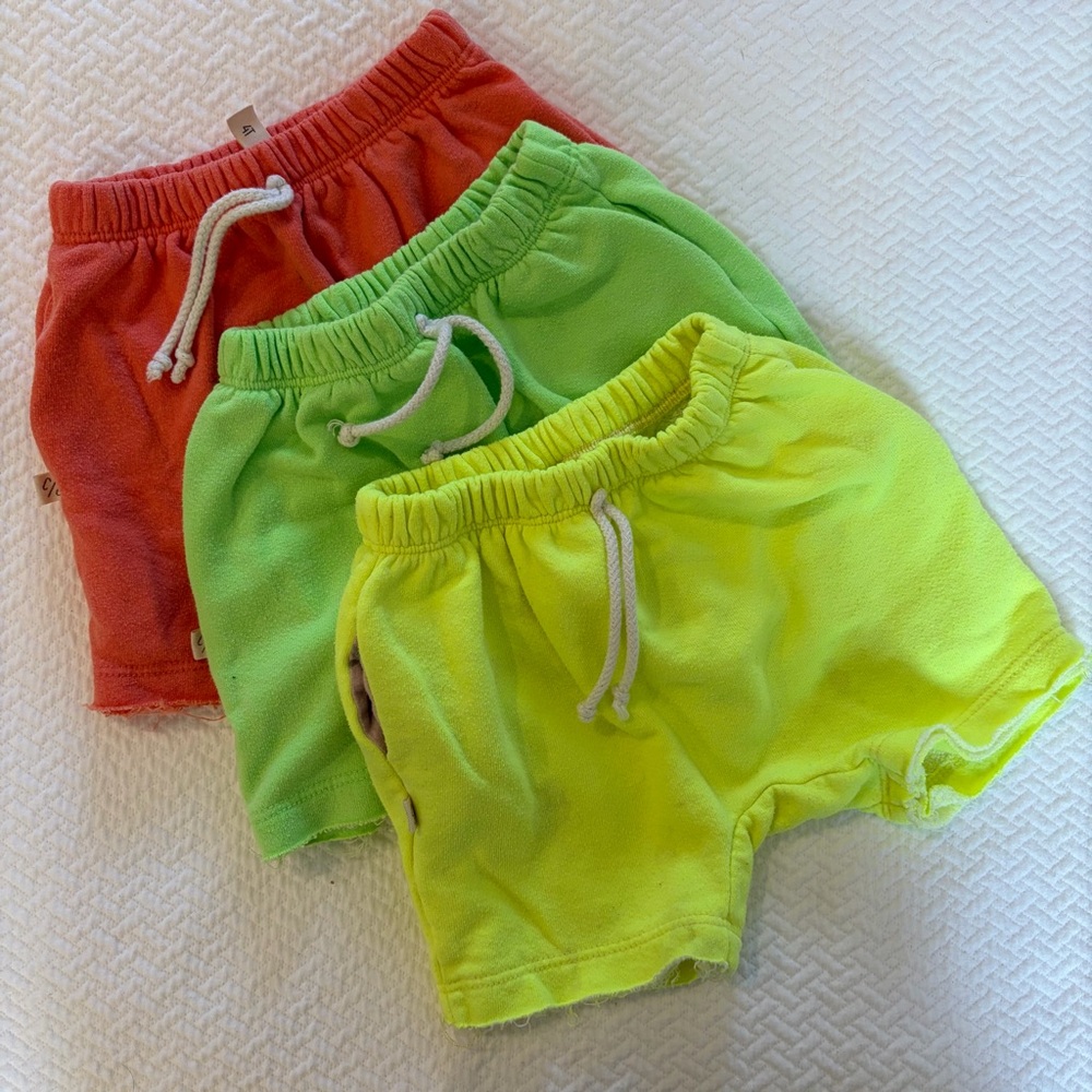 Childhoods Clothing set of 3 neon bright boy shorts